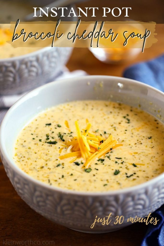 Instant Pot Broccoli Cheddar Soup