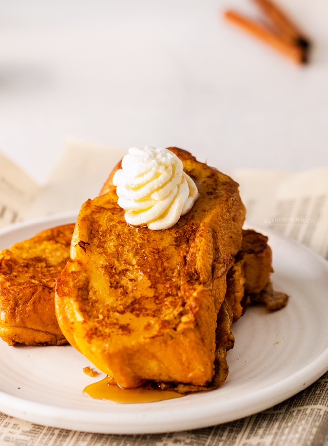 whipped cream with pumpkin toast