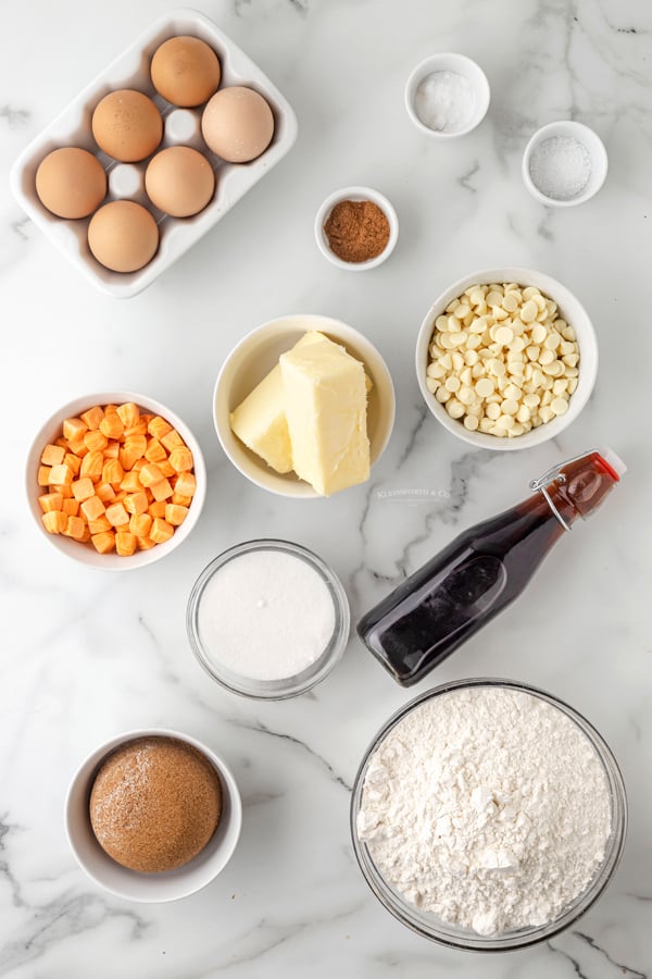 ingredients for Pumpkin Spice Cookies