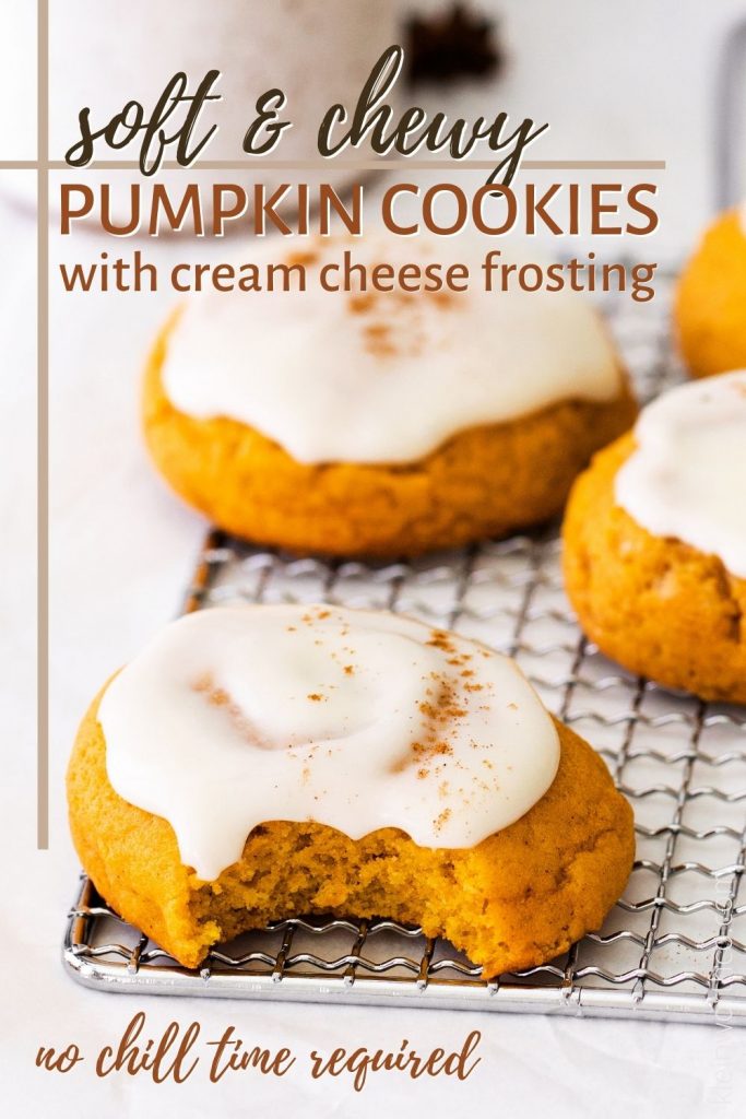 Soft Pumpkin Cookies with Cream Cheese Frosting