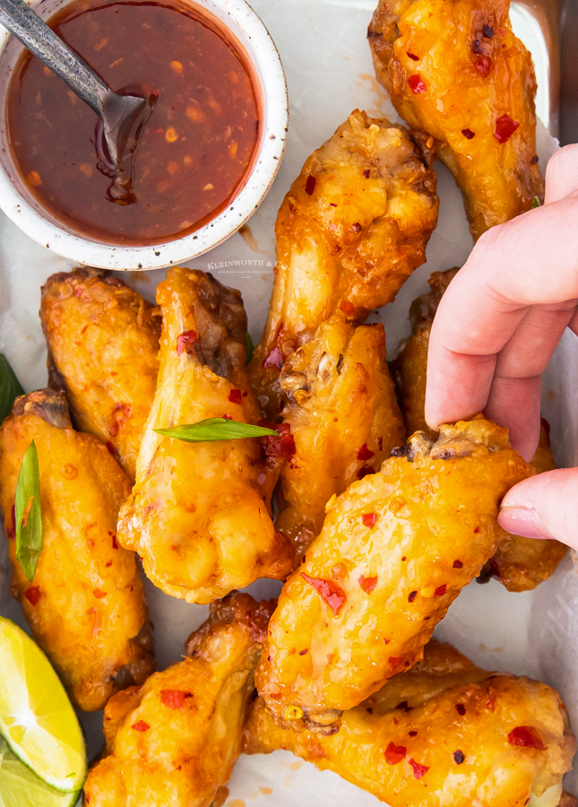 air fried chili wings