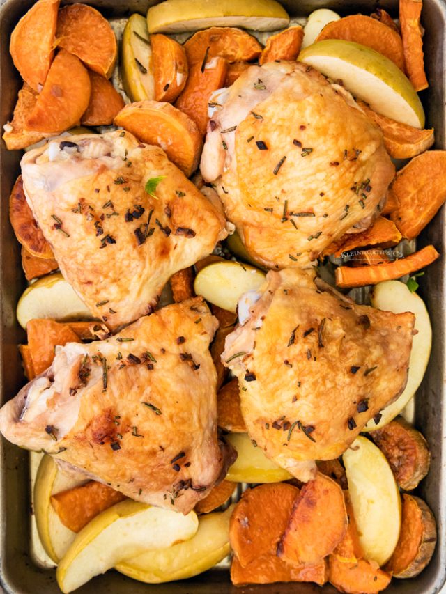 Fall Chicken Thighs Sheet Pan Dinner Recipe