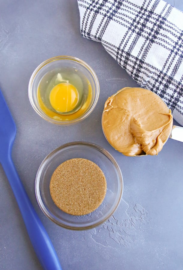 ingredients for 3-Ingredient Peanut Butter Cookies