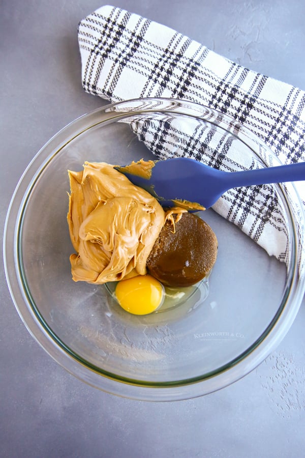 mixing Peanut Butter Cookies