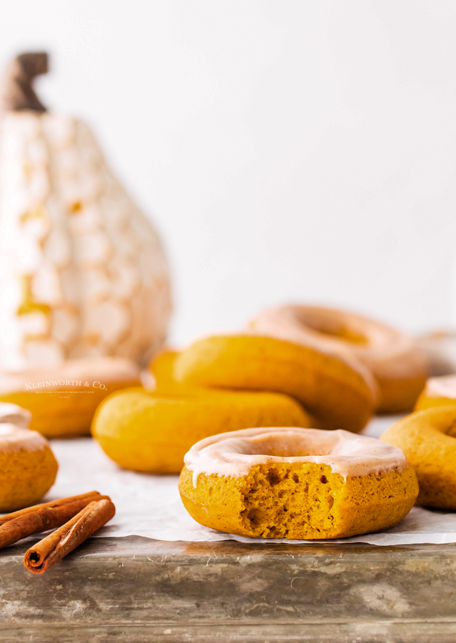 bite of a pumpkin donut