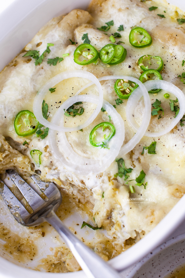 green sauce enchiladas