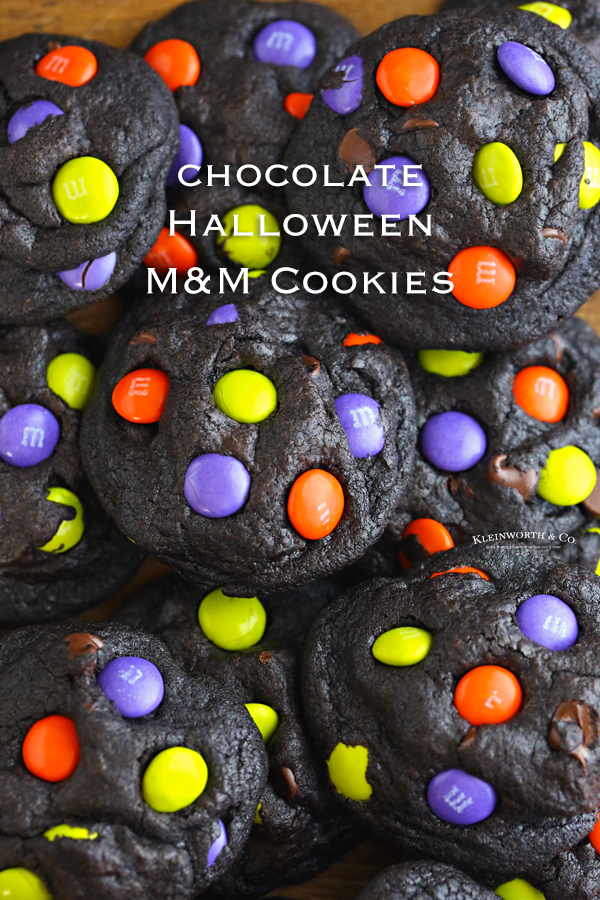 Halloween Chocolate M&M Cookies