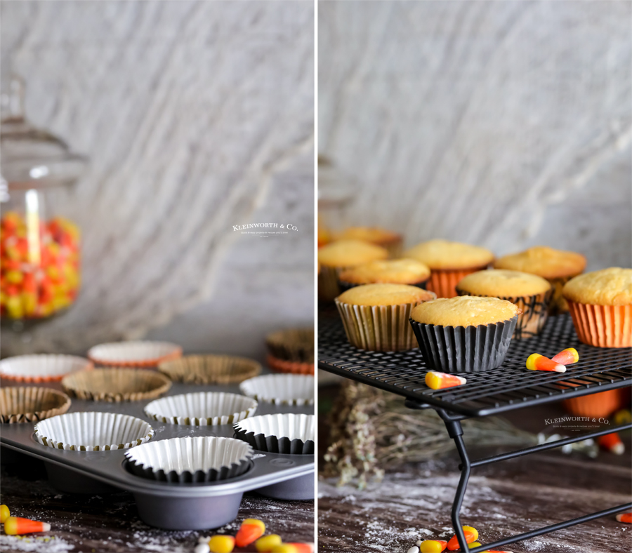 how to make vanilla cupcakes for Halloween