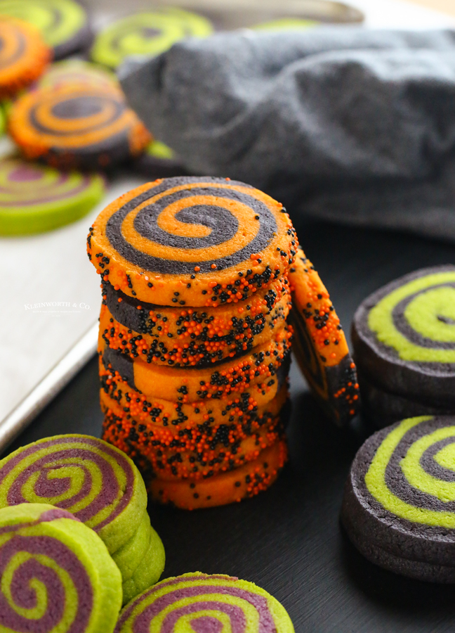 Halloween Pinwheel Cookies