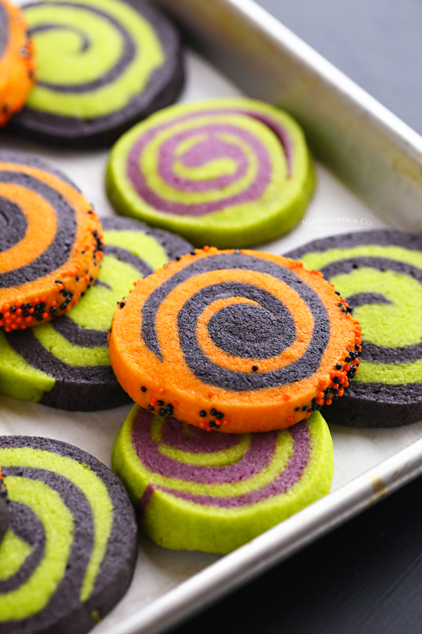 orange and black cookies