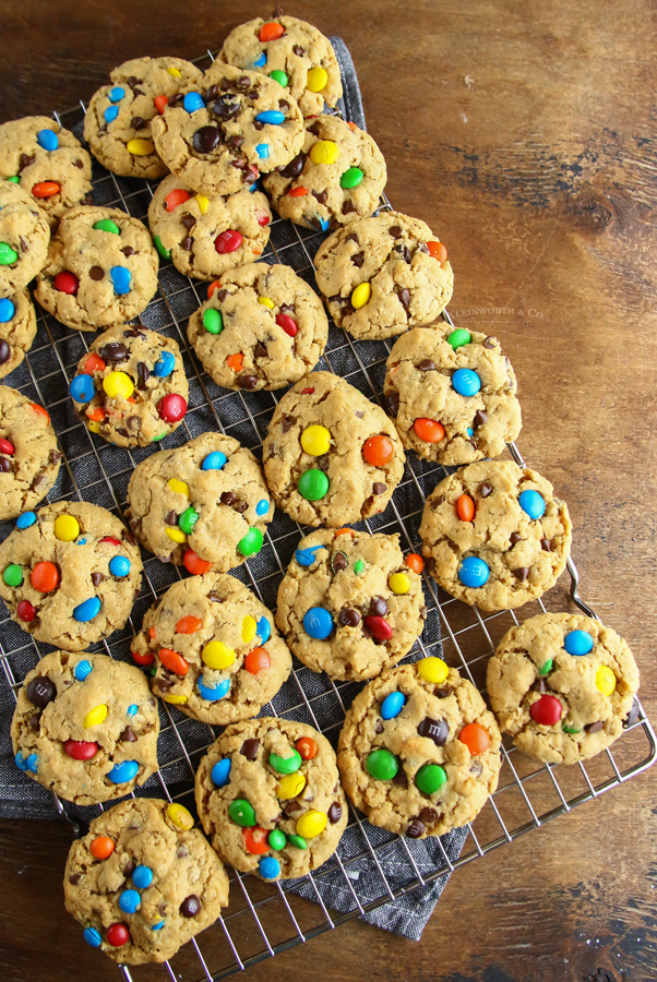 M&M Oatmeal Peanut Butter Cookies