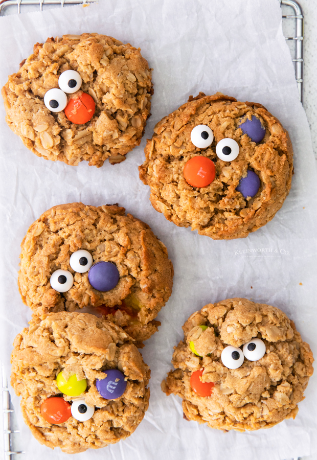 peanut butter oatmeal halloween cookies