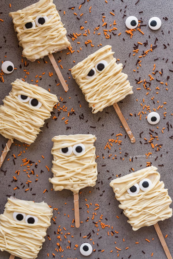 recipe for Mummy Rice Krispie Treats