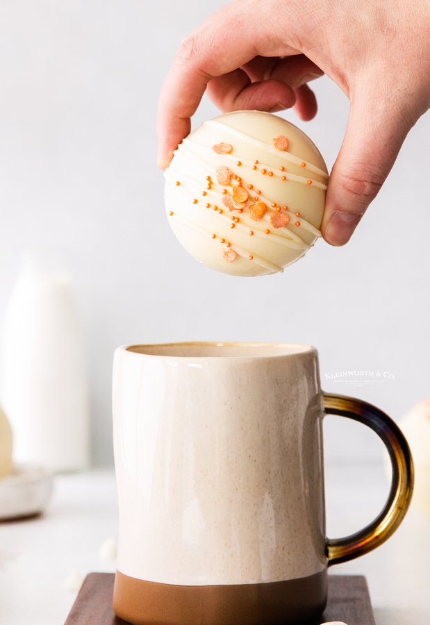 Pumpkin Spice Hot Chocolate Bombs