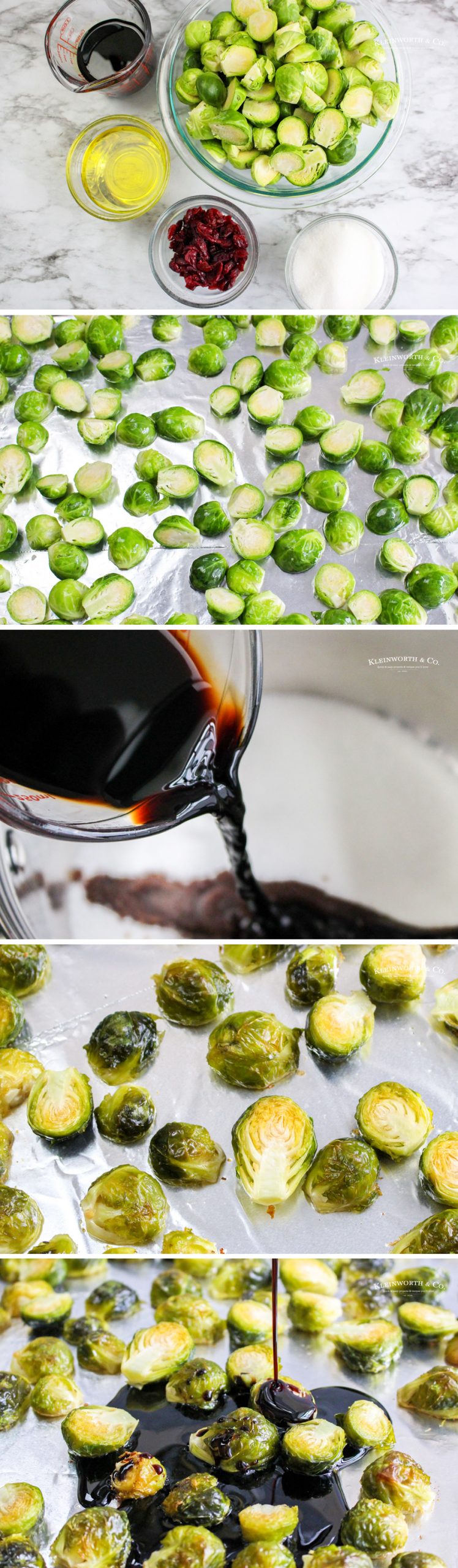 how to make Balsamic Brussel Sprouts roasted with cranberries