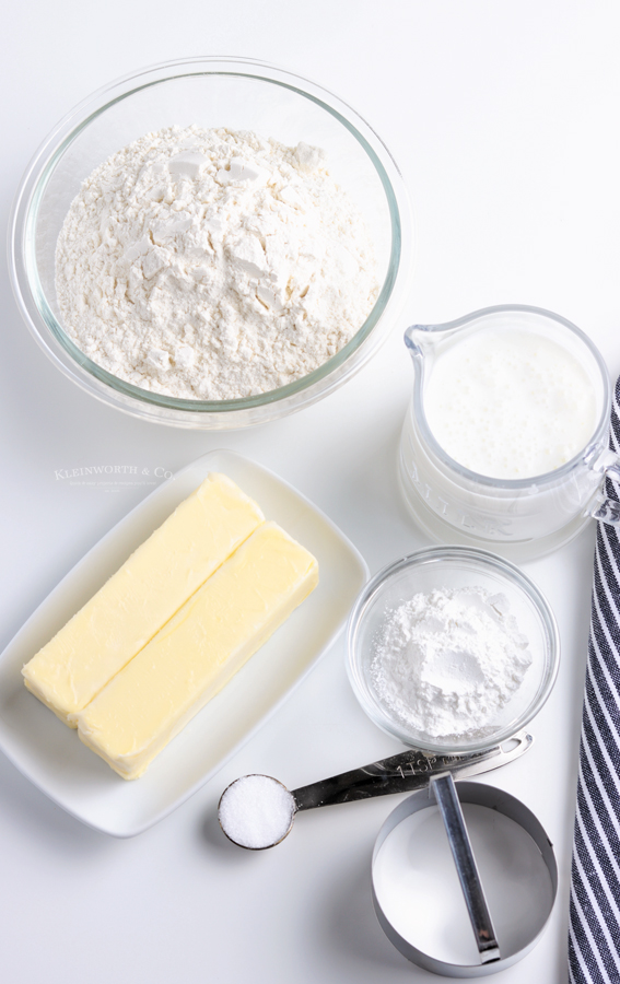 ingredients for Easy Buttermilk Biscuits