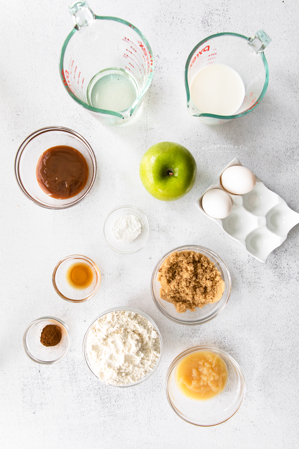 Ingredients for Caramel Apple Cupcakes