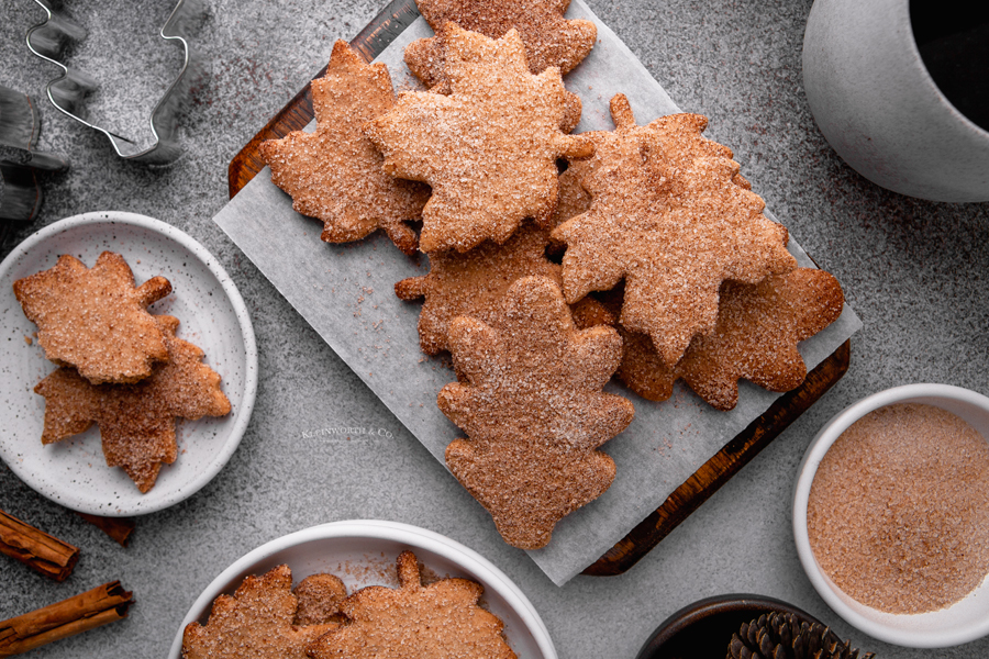 fall leaves cookies