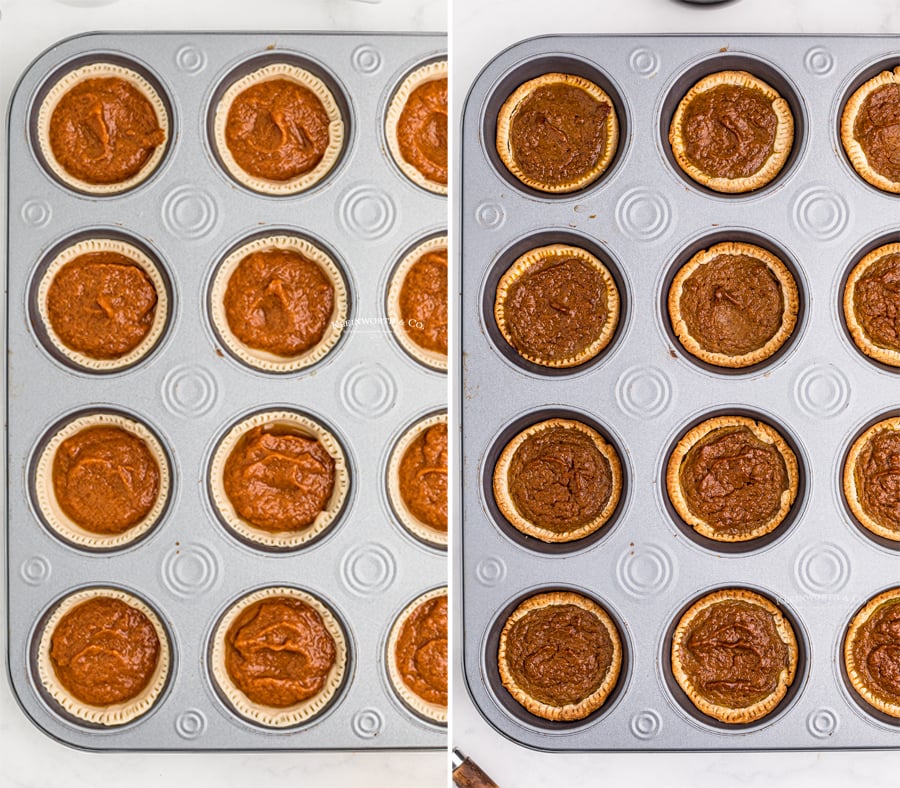 baking Mini Pumpkin Pies
