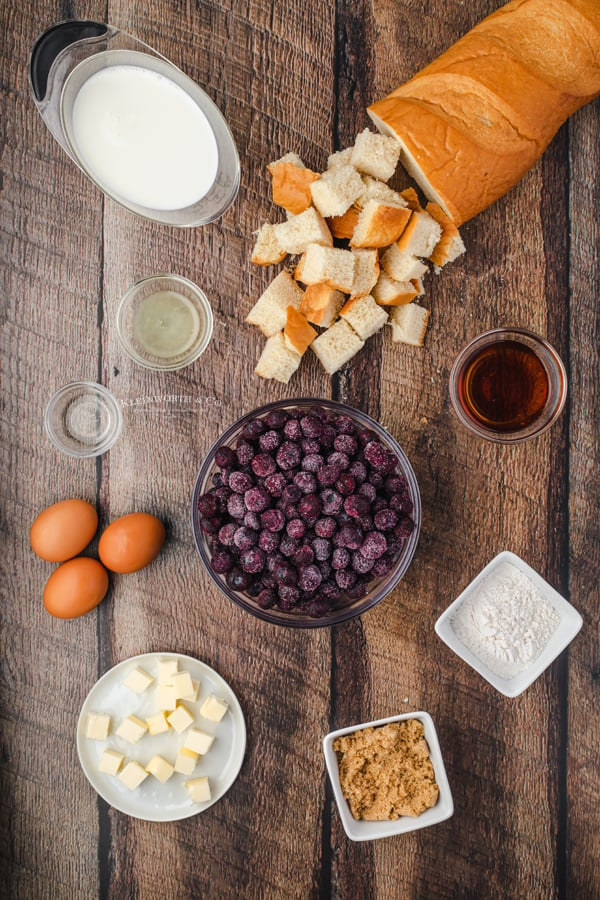 Blueberry Baked French Toast Ingredients