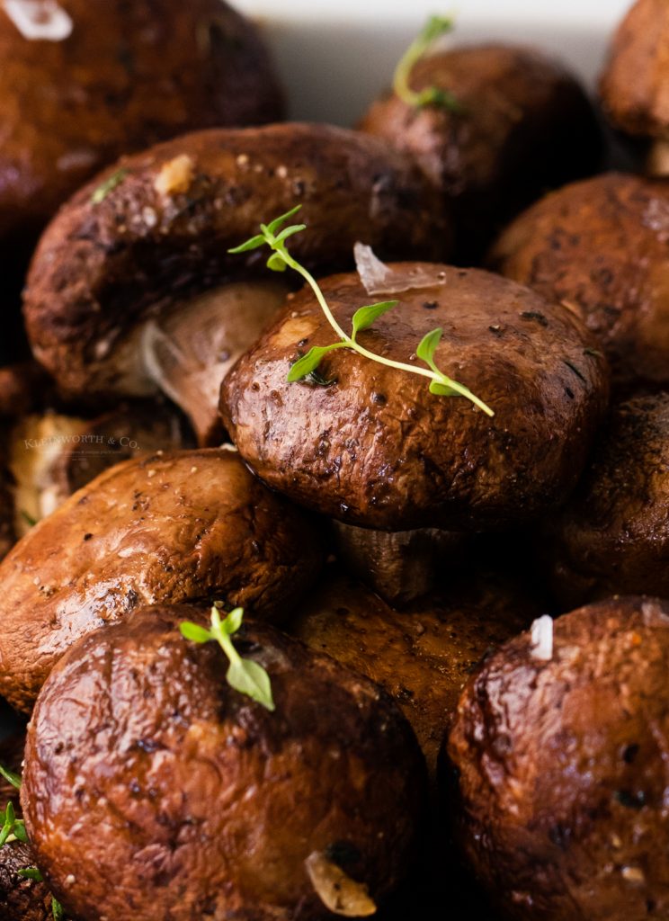 Oven Roasted Mushrooms with Garlic and Thyme