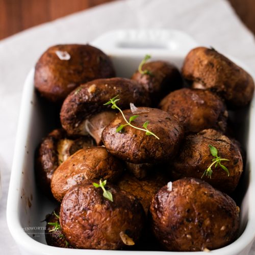 Oven Roasted Mushrooms with Garlic and Thyme Taste of the Frontier