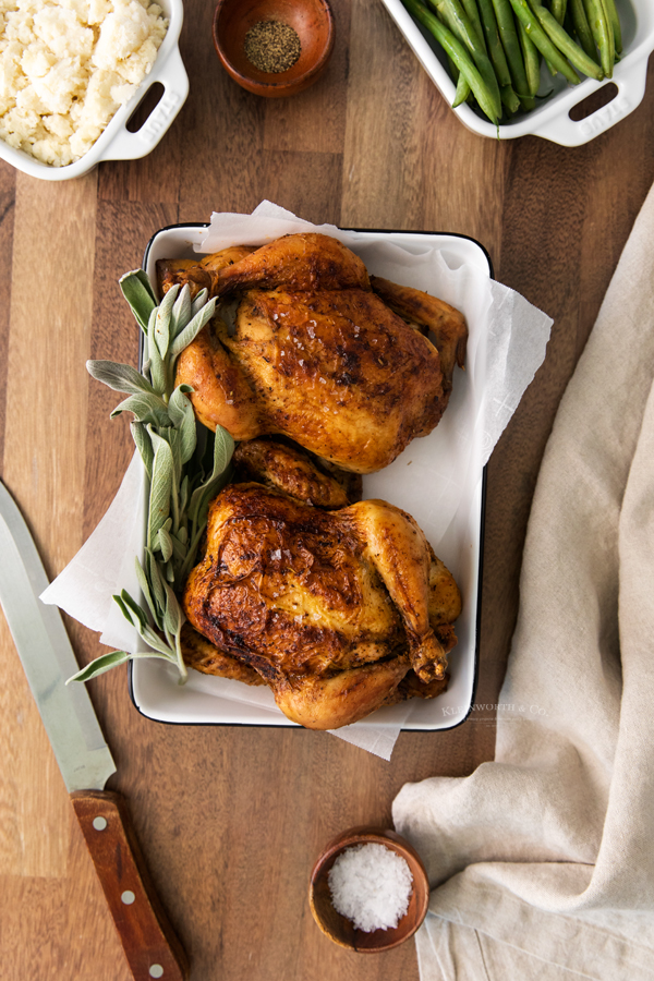 holiday dinner - Roasted Cornish Hens