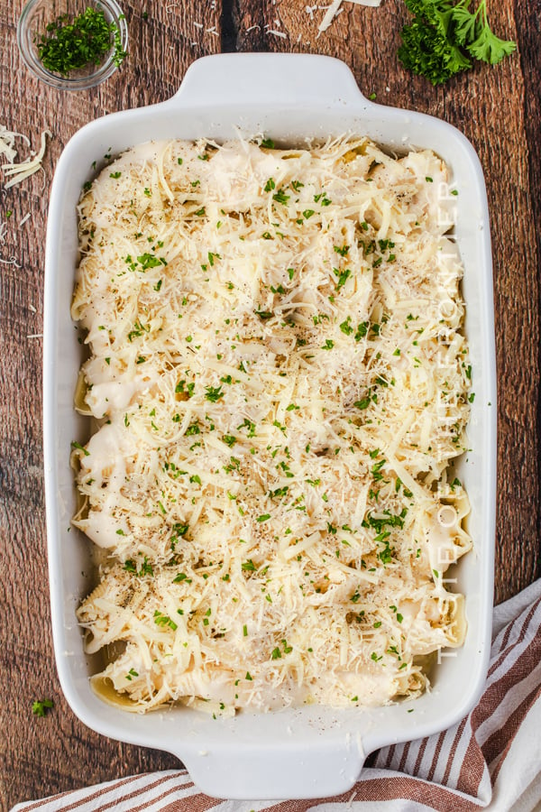 ready to bake Chicken Alfredo Stuffed Shells