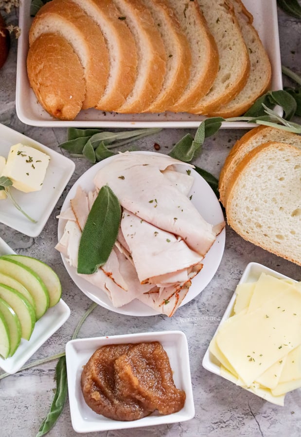 ingredients for Turkey Panini