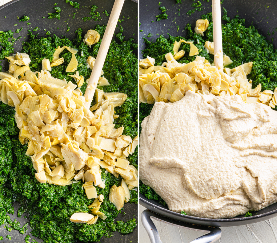 making Vegan Spinach Artichoke Dip