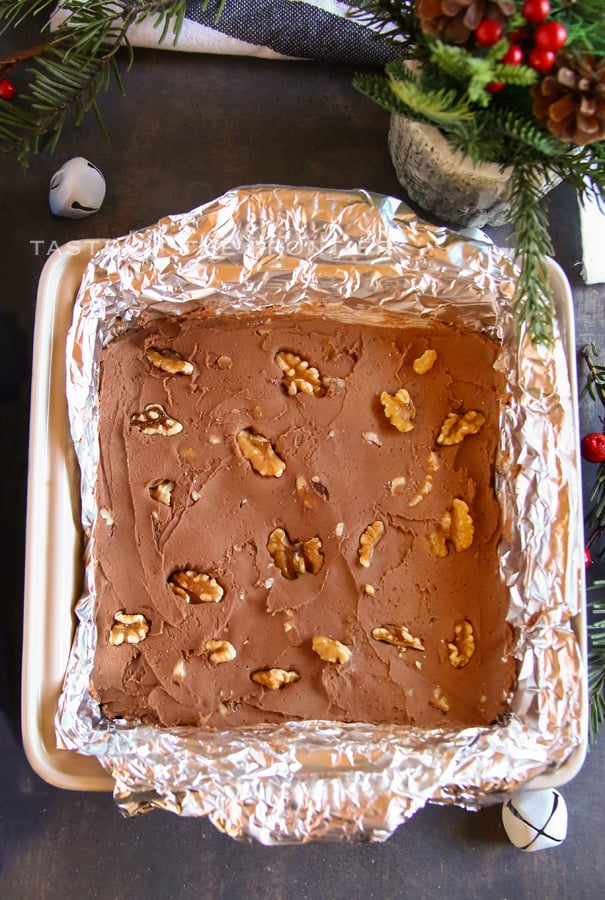 No-Cook Fudge with Heavy Duty Foil