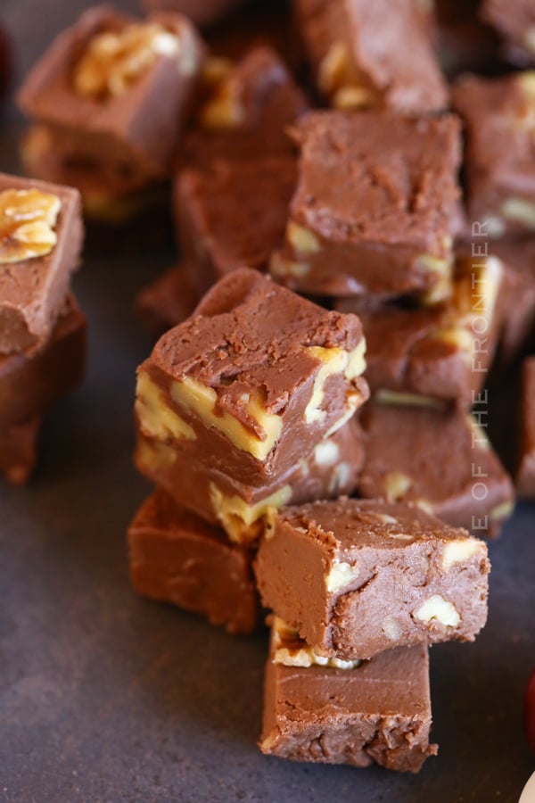 chocolate fudge with walnuts