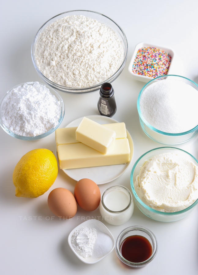 Ingredients for Ricotta Cookies