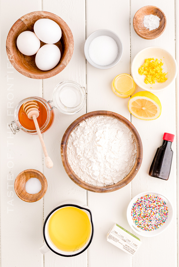 Ingredients for Struffoli