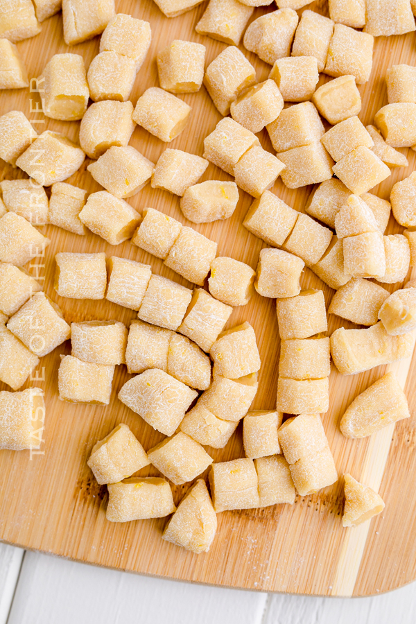 cut Struffoli dough