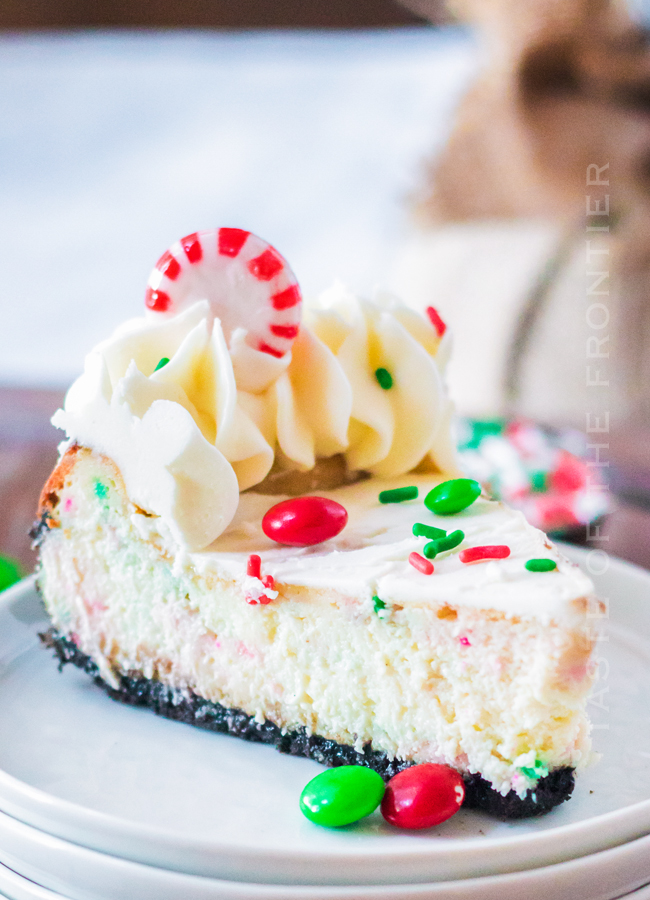 slice of Christmas Cheesecake