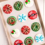 Decorated Christmas Wreath Cookies