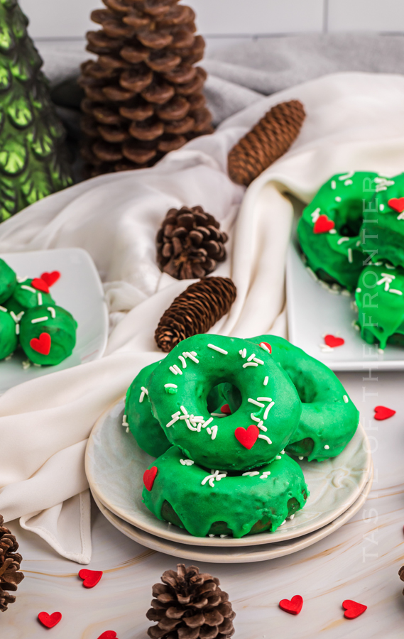 green donuts for Christmas
