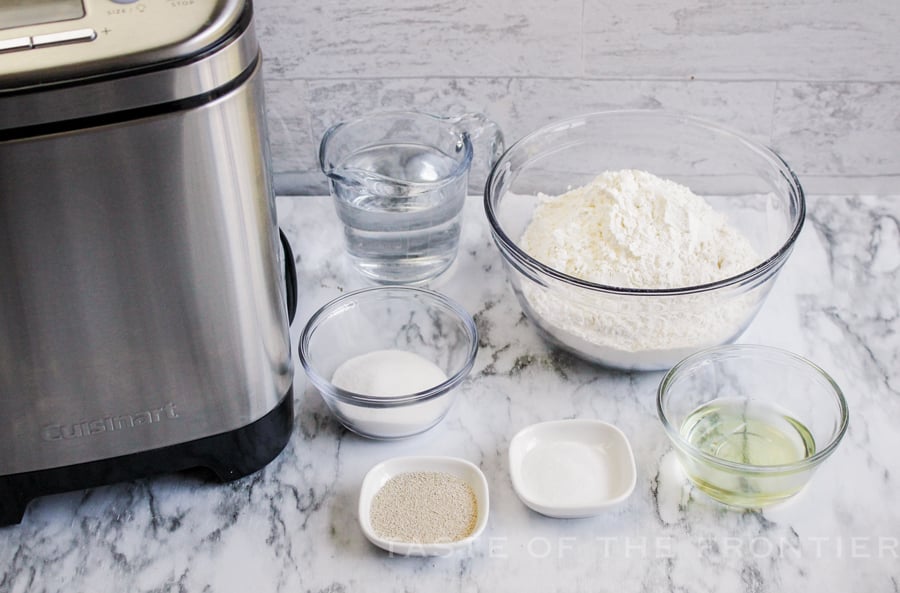 ingredients for Bread Machine White Bread