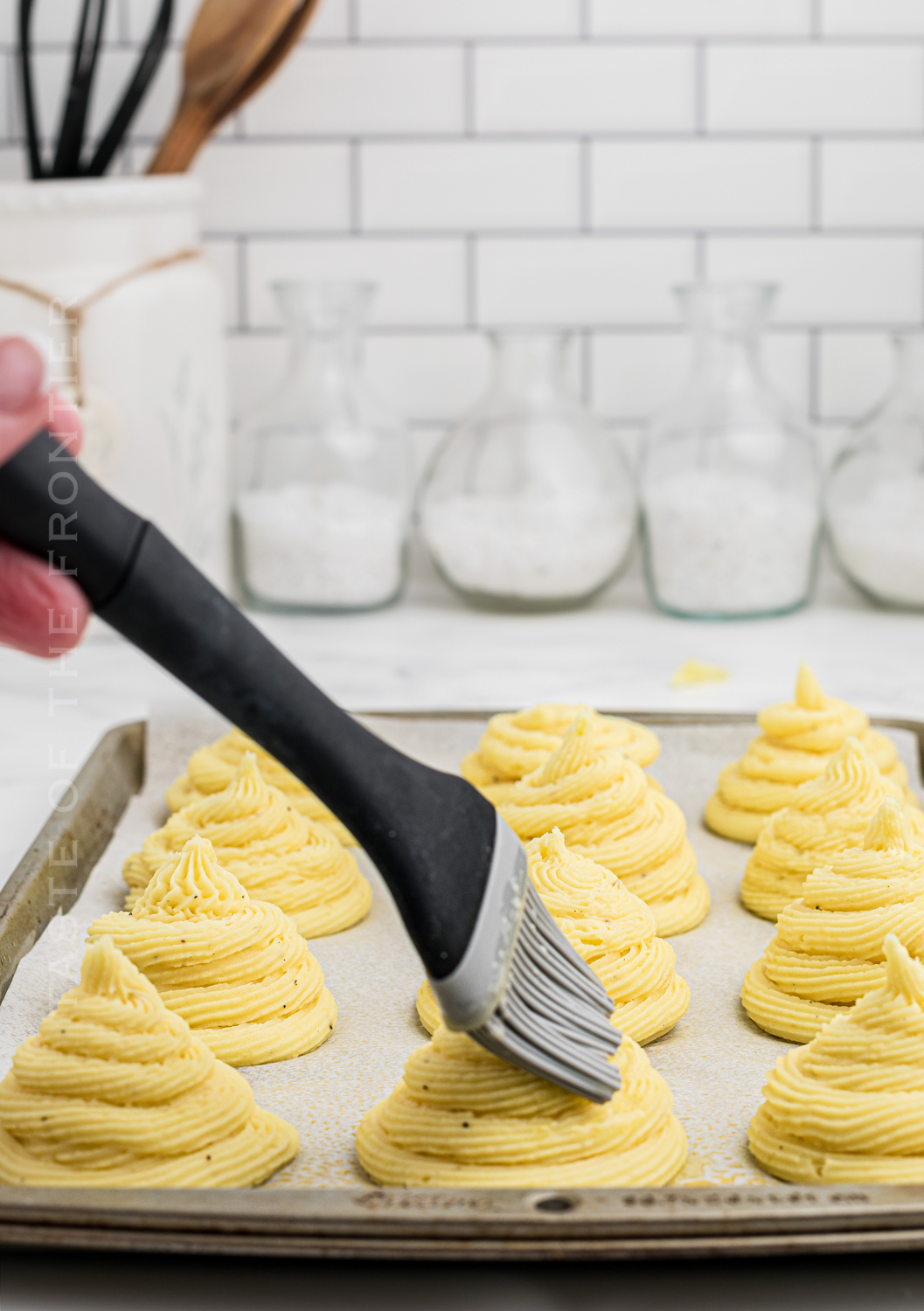 process of making Duchess Potatoes