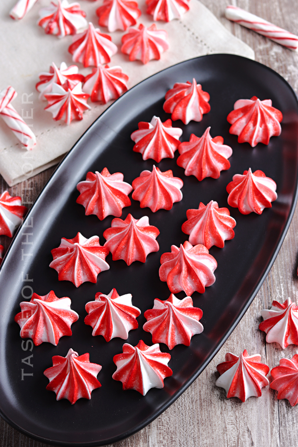 striped meringue cookies