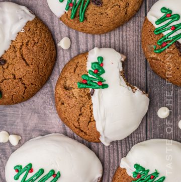 White Chocolate Dipped Ginger Cookies