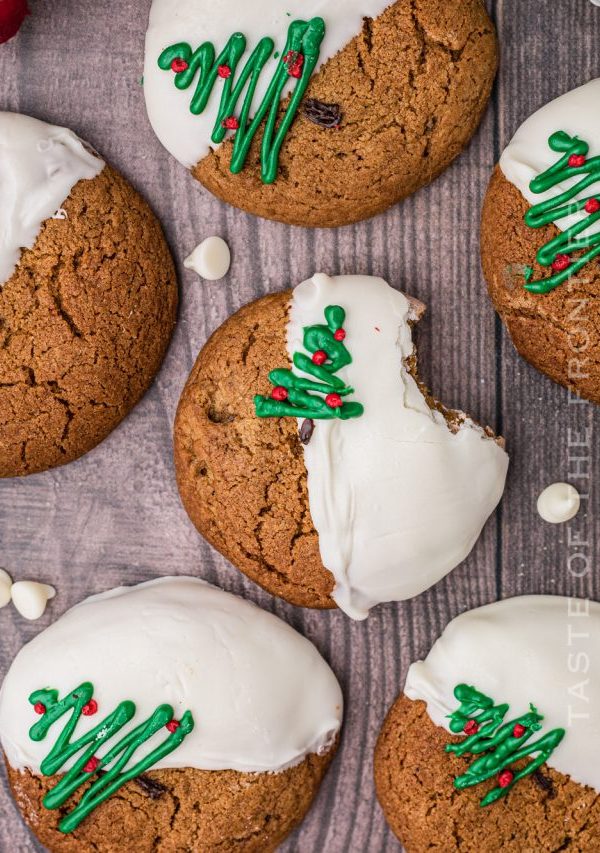 White Chocolate Dipped Ginger Cookies