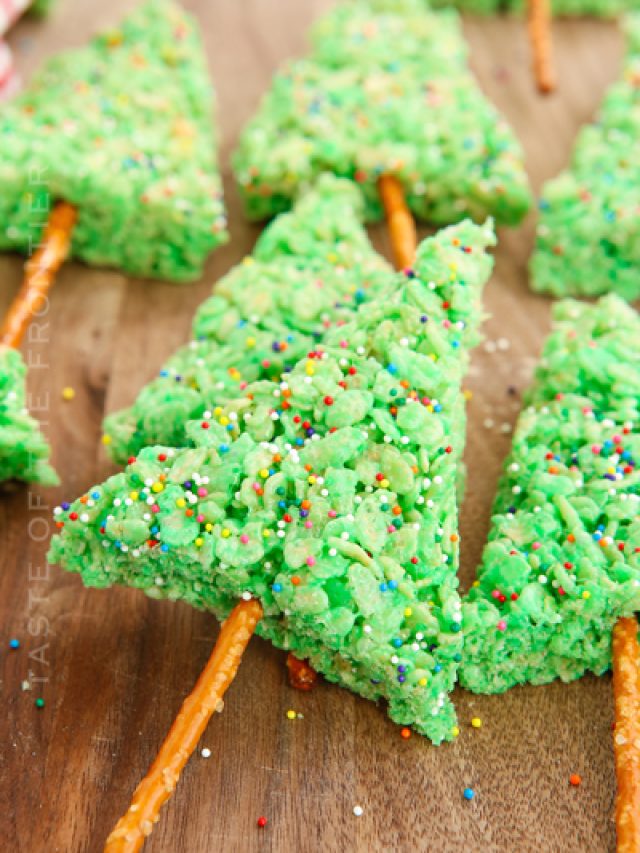 15 Minute Green Christmas Tree Rice Krispies