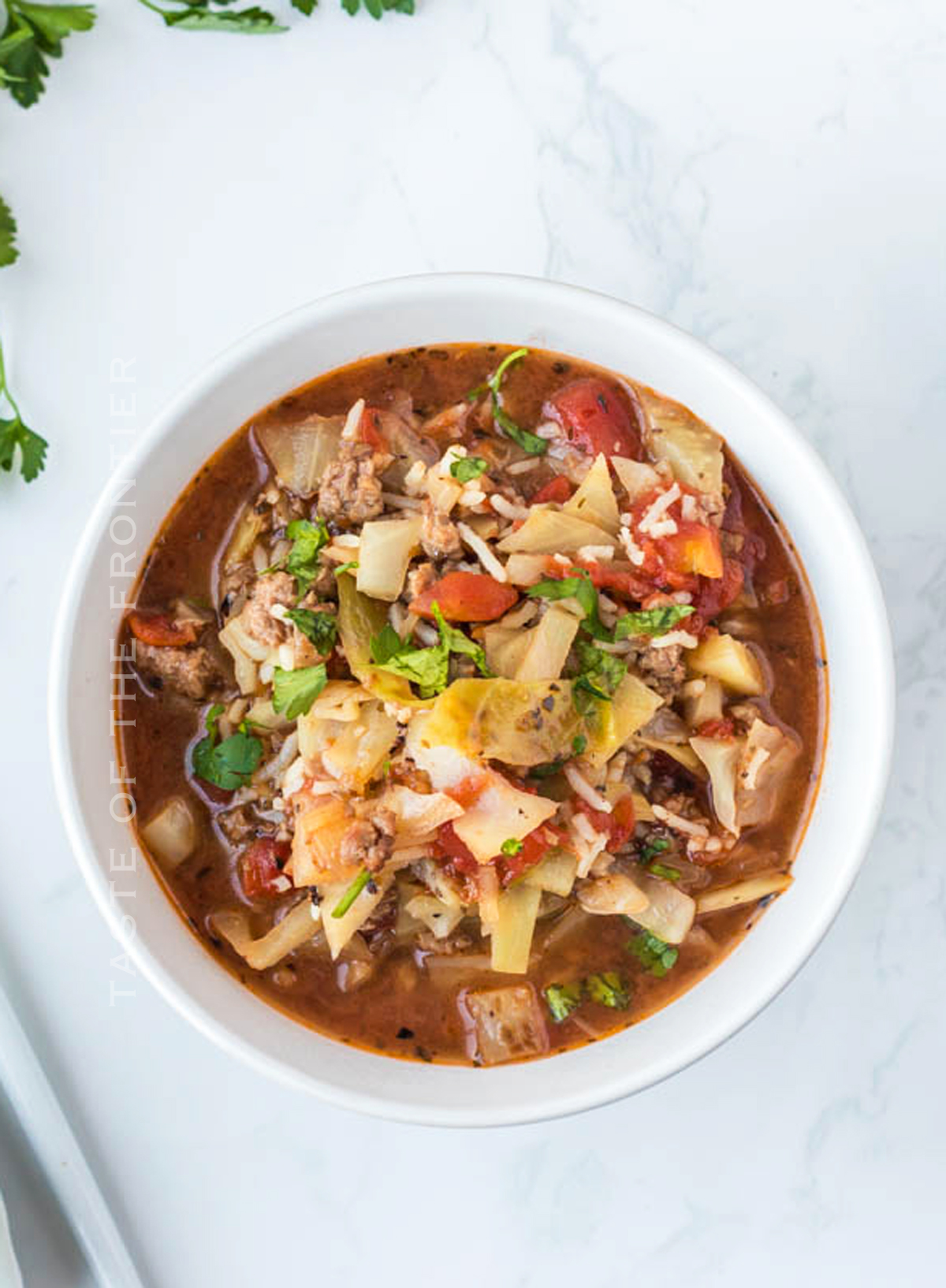 bowl of Cabbage Roll Soup