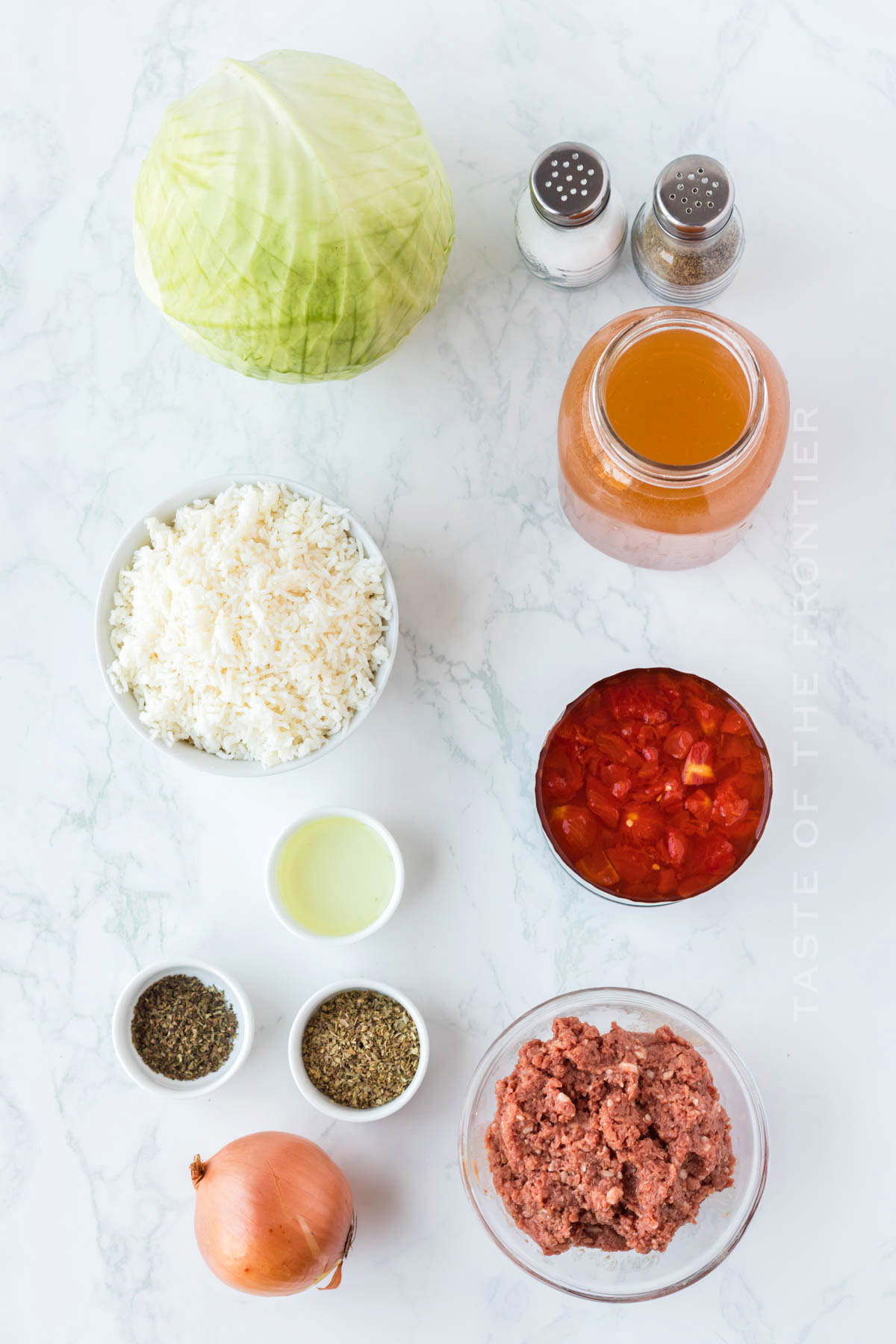 ingredients for Cabbage Roll Soup