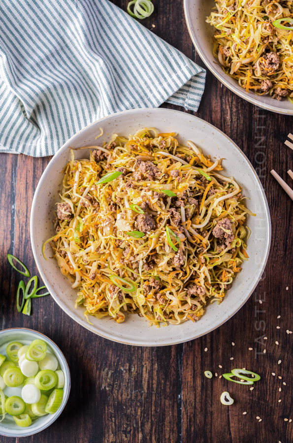 one pan egg roll dinner