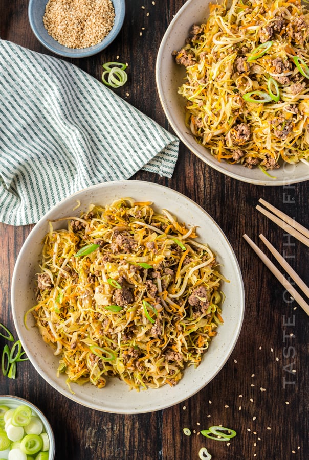 easy dinner Egg Roll Bowl