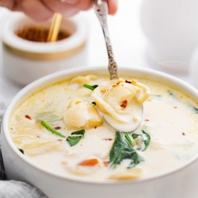 Instant Pot Creamy White Tortellini Soup