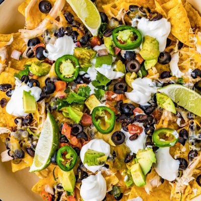 sheet pan chicken nachos